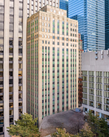 Exterior shot of 80 Richmond Street, a 1920's style high rise office building